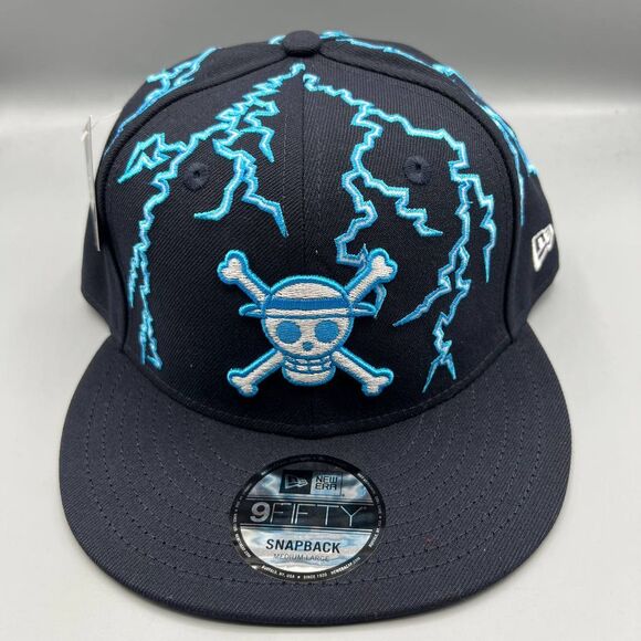 One Piece Gear Luffy Straw Hat Men M-L Black 9Fifty New Era Snap